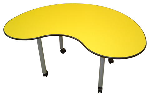 Kidney Shape Table On Castors