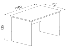 DC12/7 - 1200L x 700D x 725H