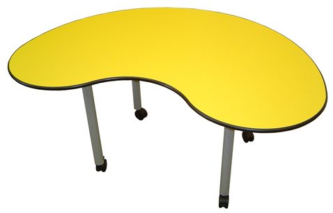 Kidney Shape Table On Castors