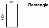 Fixed Height - 725mm - 1800 x 800 Rectangle